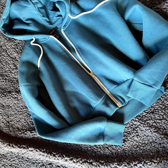 Forever 21 Crop Zip Hooded Jacket - Picture 2 of 2
